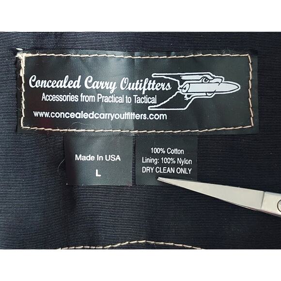 Concealed Carry Outfitters Men's Tactical Urban Travel Vest Brushed Cotton Sz LG - Picture 8 of 8